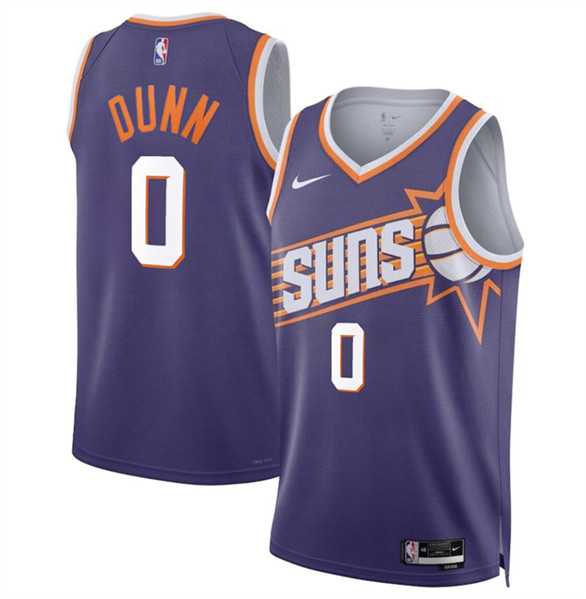 Mens Phoenix Suns #0 Ryan Dunn Purple 2024 Draft Icon Edition Stitched Basketball Jersey Dzhi->->NBA Jersey